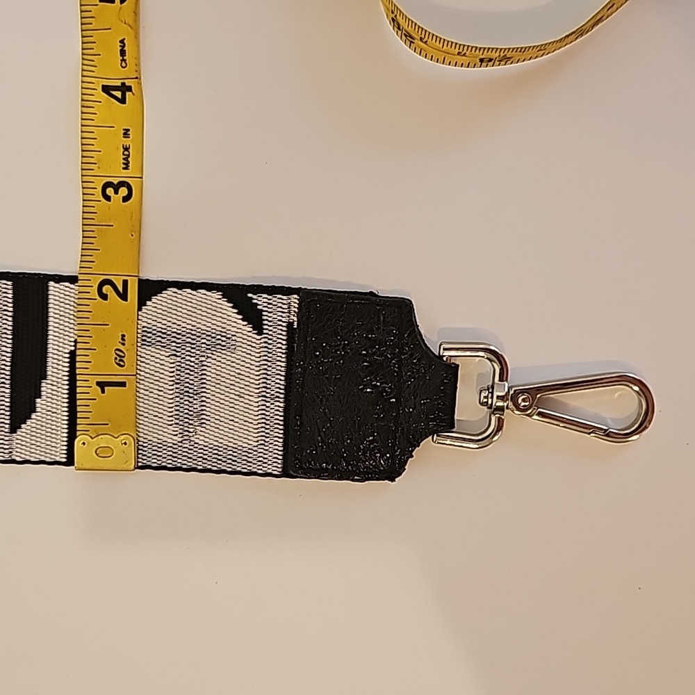 Jacquard Adjustable Shoulder Strap Bag Accessories Black Grey - Picture 5 of 8